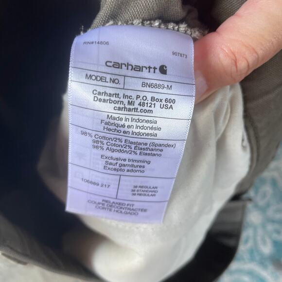 Carhartt Rugged Flex Canvas Jogger Pants Men's Regular Relaxed Fit NWT - Size 38 - Picture 7 of 11